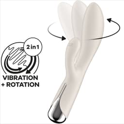 Satisfyer Spinning Rabbit 1 – Rabbit-Vibrator mit Rotation für G-Punkt und Klitoris – Beige / BEIGE, Ansicht 20