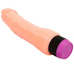 Vibrator im Größenvergleich mit der Hand, 24 cm Länge zur besseren Einschätzung von Form und Größe