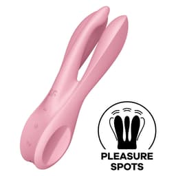 Satisfyer Threesome 1 Auflegevibrator, Rückansicht, Produktfoto vor neutralem Hintergrund