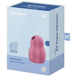 Satisfyer Pro To Go 1 Klitoris-Stimulator aus medizinischem Silikon schräg von vorn mit weicher Silikonoberfläche