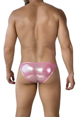 Cut4Men Mini-Brief in Pink von hinten, Passform und Beinausschnitt im Detail