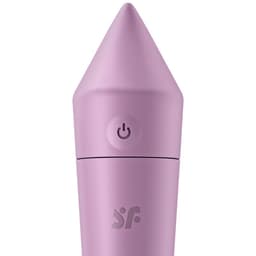 Satisfyer Ultra Power Bullet 8 in Lila von der Seite, Spitze im Detail