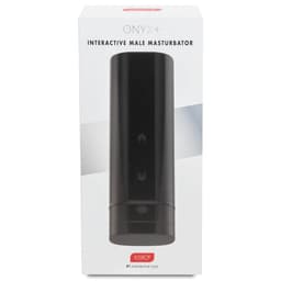 Kiiroo Onyx+ Masturbator von der Seite mit Öffnung und Bedienfeld im Detail