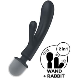 Satisfyer Triple Lover mit magnetischem USB-Ladekabel am Ladekontakt