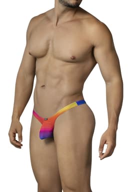 Cut4Men SPX String im Regenbogen-Design (Pride), Gesamtansicht der Herrenunterwäsche von vorn