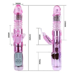 Baile Throbbing Butterfly Vibrator in der Hand gehalten in scharfer Nahaufnahme