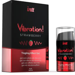 Vibrationsgel Erdbeere von INTT, Nahaufnahme des Spenderverschlusses
