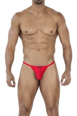 Cut4Men Tanga Kini in Rot, komplette Vorderansicht des Herren-Slips