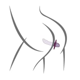 Rocks-Off Quest Prostate Bullet, Rückansicht mit Basis und Batteriefach