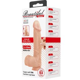 Baile Bahamut realistischer Dildo, Frontansicht, in natürlichem Licht fotografiert