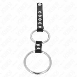 Kink Metallringe mit 3,8 cm und 5 cm Weite nebeneinander im Größenvergleich