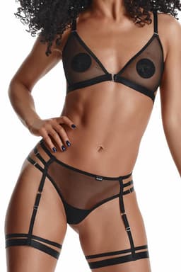 Demoniq LadyX Adora Set, Nahaufnahme der Verschlüsse am Rücken