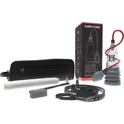 Bathmate Hydroxtreme 3, alle Setbestandteile auf weißem Untergrund