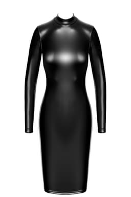 Noir Handmade Luxuria Crystal Sheer Midikleid in voller Länge von vorne