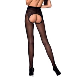 Passion Tiopen 006 Ouvert-Strumpfhose, Nahaufnahme des feinen Beingewebes