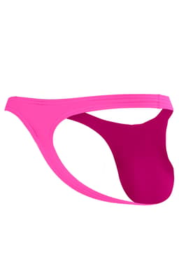Cut4Men Bulge String Plus in Pink, Nahaufnahme des elastischen Materials