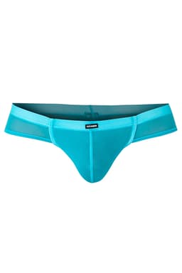 Cut4Men Hybrid Cheeky Brief in Pink, Detailansicht des gummierten Logos am Bund