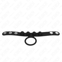 Kink Leder-Penisring geschlossen, 2 cm breite Auflagefläche von der Seite