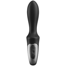Satisfyer Heat Climax App-Analvibrator im direkten Größenvergleich zu einer Hand