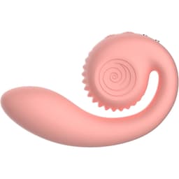 Snail Vibe Gizi in der Hand zum Größen- und Griffvergleich gehalten