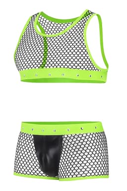 Cut4Men Rave-Set, Nahaufnahme des Lack-Suspensoriums