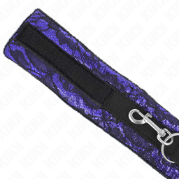 KINK Samtspitzen-Halsband mit Leine, Rückansicht mit Riemenführung
