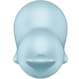 Satisfyer Sassy Seal Druckwellenvibrator in der Hand, Größenverhältnis im Vergleich