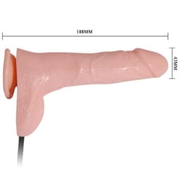 Baile – aufblasbarer Vibro-Dildo mit Hoden, Saugnapf und Fernbedienung – 18.8 cm, Ansicht 17