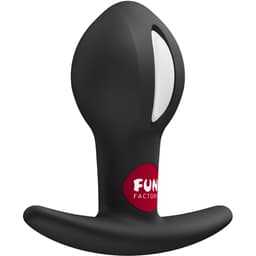Fun Factory B-Ball Uno Analplug in Schwarz, Gesamtansicht in natürlichem Licht