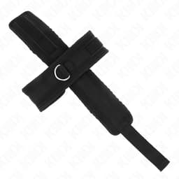 Kink Handgelenkfesseln in Schwarz mit 34 cm Gesamtlänge, Handgelenkfesseln der Kink BDSM-Serie im Karton