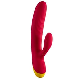 ROMP Jazz Rabbit-Vibrator in Rot, Gesamtansicht von vorne – Ansicht in Originalgröße