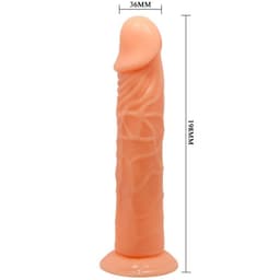 Baile Vive realistischer Dildo mit Saugnapf liegend auf hellem Untergrund in voller Länge