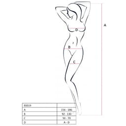 Passion BS019 Netz-Body von der Seite, Netzstruktur und offene Schrittpartie im Detail