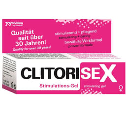 JoyDivision Clitorisex Stimulationsgel, Verpackung mit Produktangaben