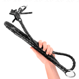 Kink PVC-Peitsche, Griff der 138 cm langen Peitsche im Detail