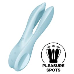 Satisfyer Threesome 1 von der Seite, drei Arme im Detail, freigestellte Studioansicht