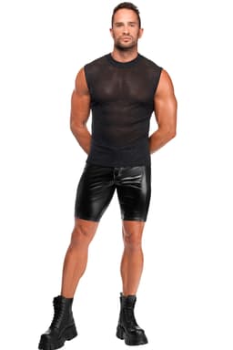 Noir Handmade Tank Top, Nahaufnahme des silbernen Schimmers