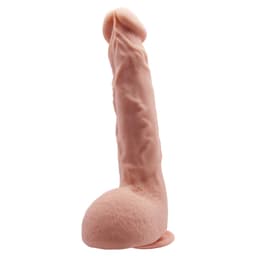 Baile Jason gebogener G-Punkt-Dildo mit Saugnapf in der Gesamtansicht mit gebogenem Schaft