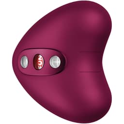 Fun Factory Libera Air-Pulse-Vibrator in Weinrot in Herzform, Gesamtansicht