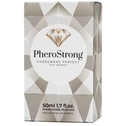 Verpackung des PheroStrong Perfect Pheromon-Parfums für Frauen mit Angabe des Inhalts