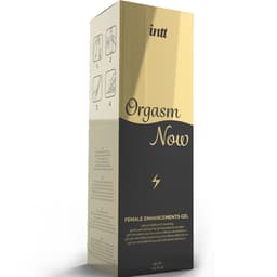 Faltschachtel des INTT Orgasm Now Gels mit Produktbeschreibung im Überblick
