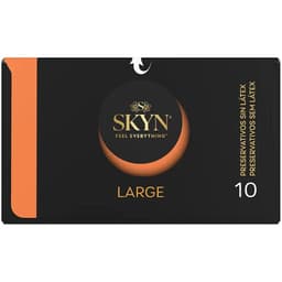 Skyn Large Kondome, einzeln versiegelte Folienpackungen im Detail