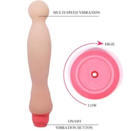 Baile Flexi Vibe Rückenvibrator in der Hand gehalten, Größenvergleich