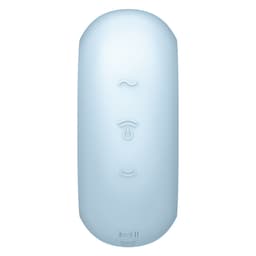 Satisfyer Pro To Go 3 Klitoris-Stimulator aus medizinischem Silikon mit Bedienknöpfen und Designelement in der Nahaufnahme