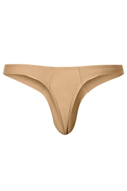 Cut4Men Brazilian-Thong aus Mikrofaser in Sandgold, seitliche Ansicht im Ganzen