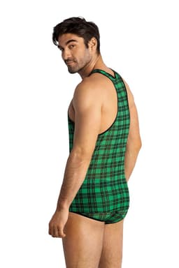 Anais for Men Tank Top (Magic), Nahaufnahme des Materials mit Karomuster