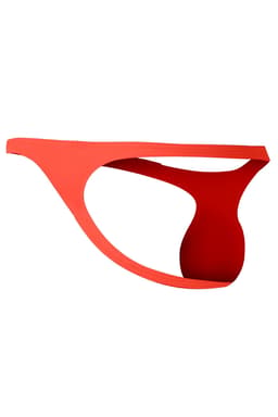 Cut4Men Micro Bulge String in Orange, Nahaufnahme des elastischen Materials