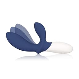 Lelo Loki Wave 2 in Blau von der Seite mit gebogener Form, wichtig für die Kaufentscheidung