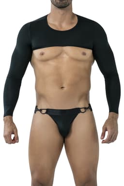 Cut4Men Jockstrap-Set in Schwarz, komplette Gesamtansicht aller Teile