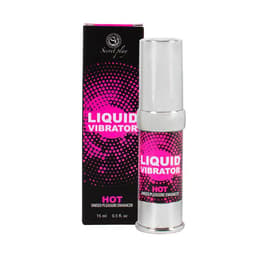 Secretplay Flüssiger Vibrator Erdbeer-Sahne, Flasche mit 15 ml Gesamtansicht